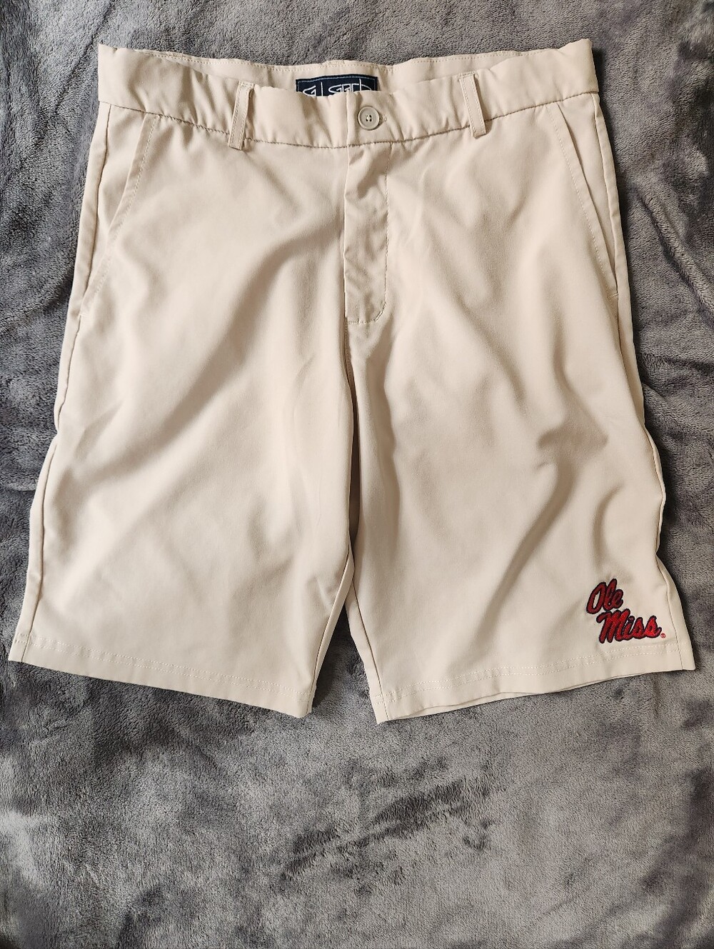 Ole Miss Beige Kids' Shorts XL Age 11 12 Tailgate Game Day Casual School Rebels